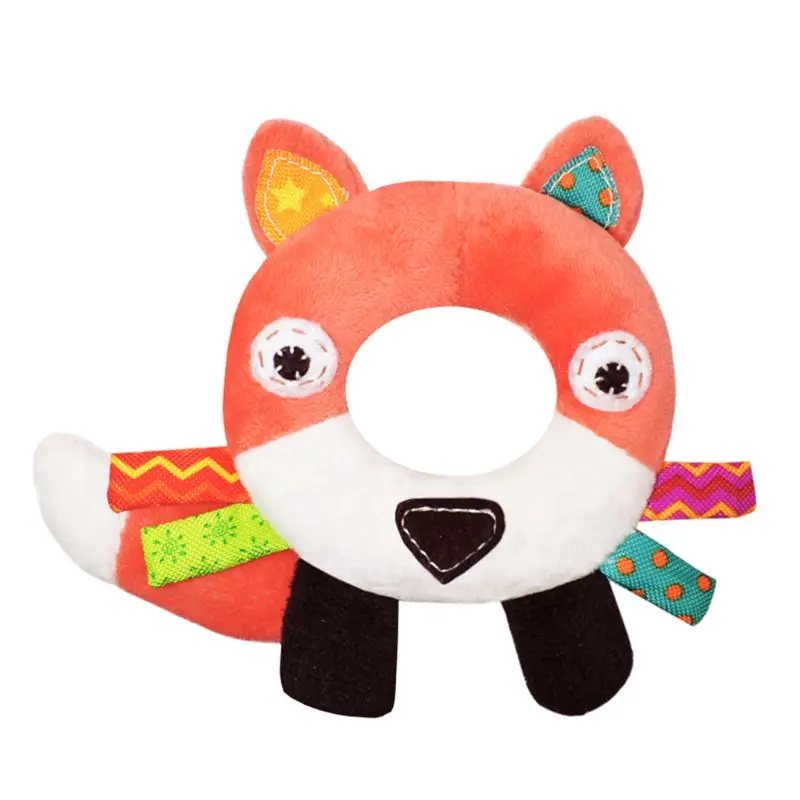 

Baby Boy Girl Animal Pattern Cartoon Hand Bell Ring Rattles Soft Lovely Plush Infant Toy Kids Handbells T8ND