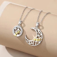 tkj 100 s925 sterling silver has you all the way deer necklace couple male and female students pendant jewelry birthday gift