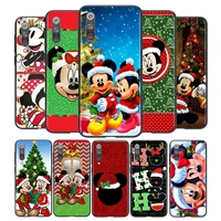 shockproof cover christmas mickey minnie for xiaomi mi 11i 11 10t 10i 9t 9 note 10 ultra lite pro 5g se black tpu phone case