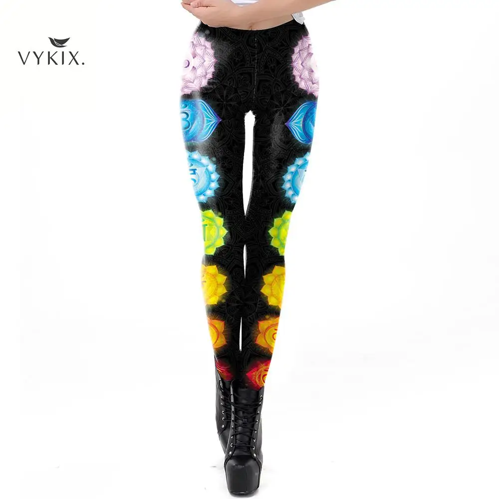 Зимняя одежда женские классические Легинсы &quotмандала&quot леггинсы для фитнеса