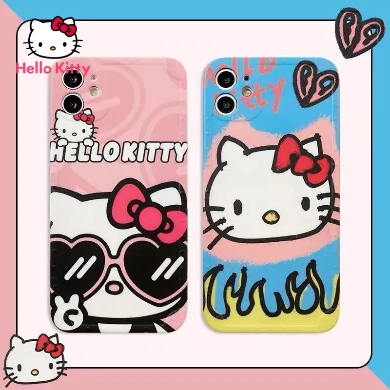 

Hello Kitty for IPhone 6S/7/8P/X/XR/XS/XSMAX/11/12Pro/12mini Cartoon Matte All-inclusive Soft Phone Case