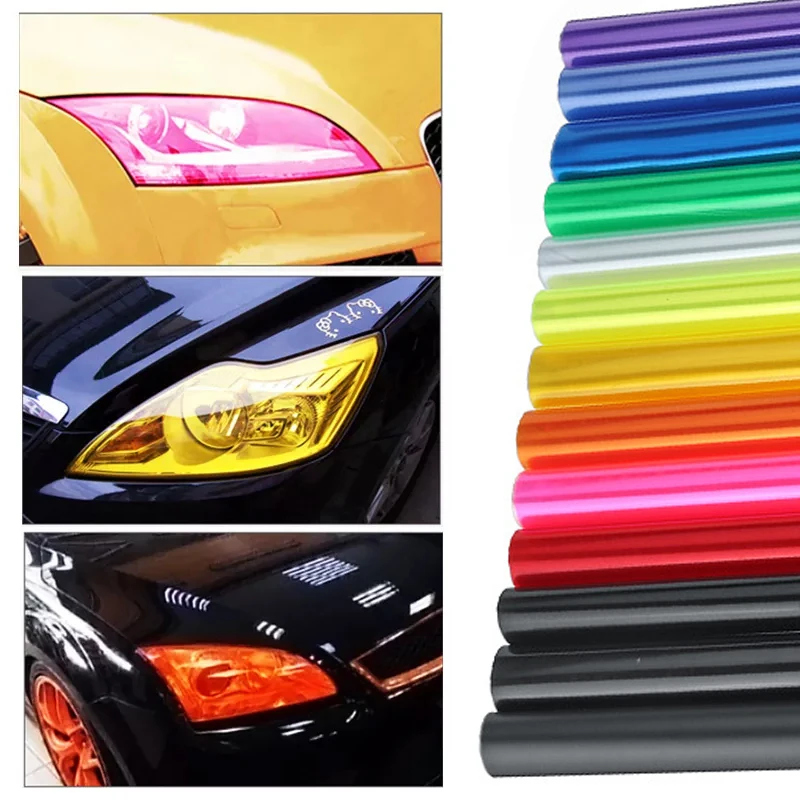 60/100cm Auto Car Tint Smoke Fog Headlight Taillight Tint Vinyl Film Sheet Sticker Waterproof Car Body Film Cover Car Styling