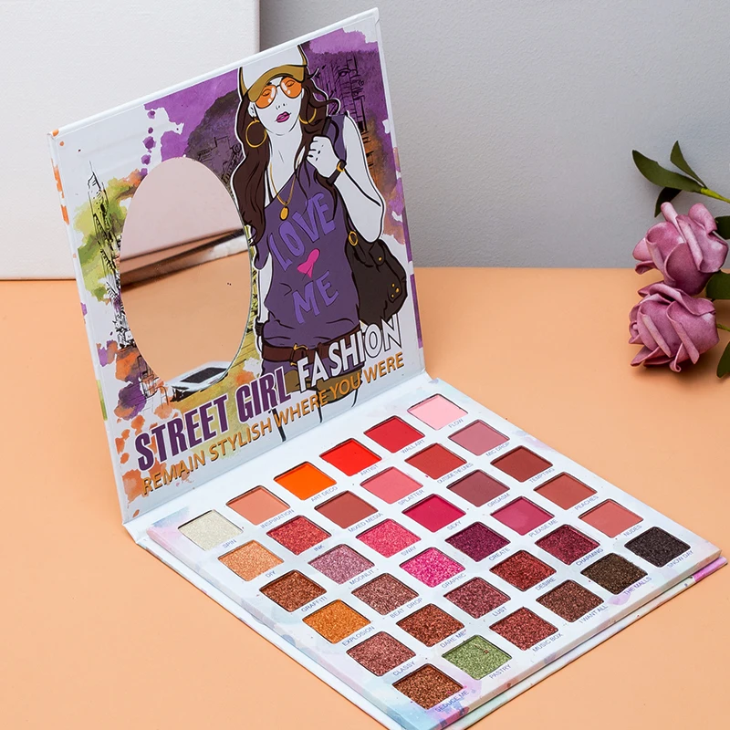 Блестящая палитра теней для век новая модная уличная девочек блестящая