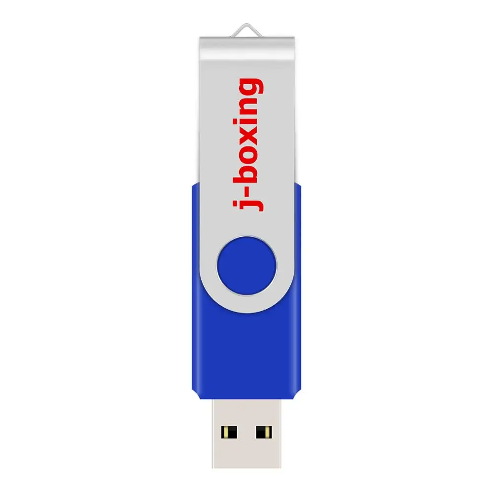 Металлический USB флеш накопитель J boxing объемом 128 ГБ 64 32 поворотный для ПК ноутбука
