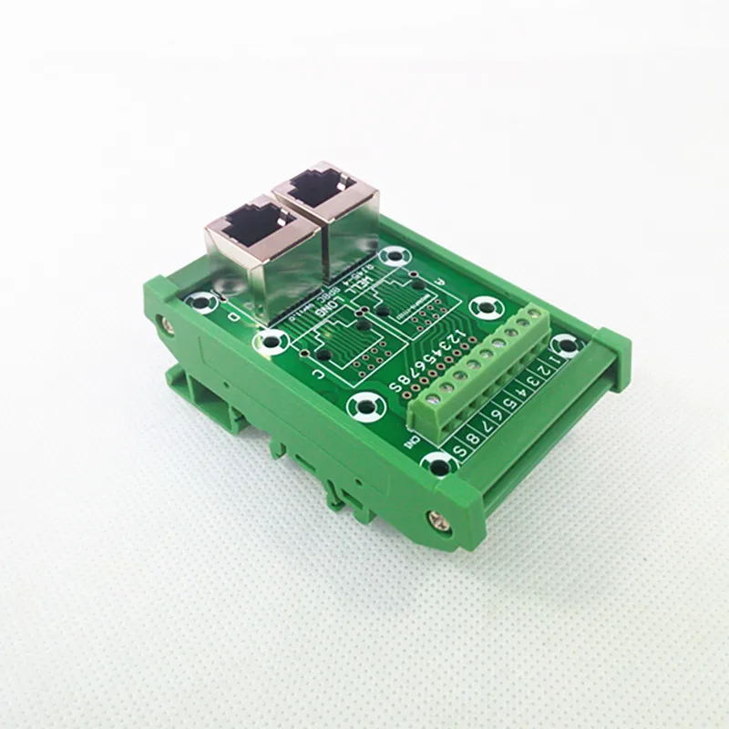 Модуль RJ45 с din рейкой разъем 8P8C 2 сторонняя шина Клеммная колодка разъем.|Клеммные