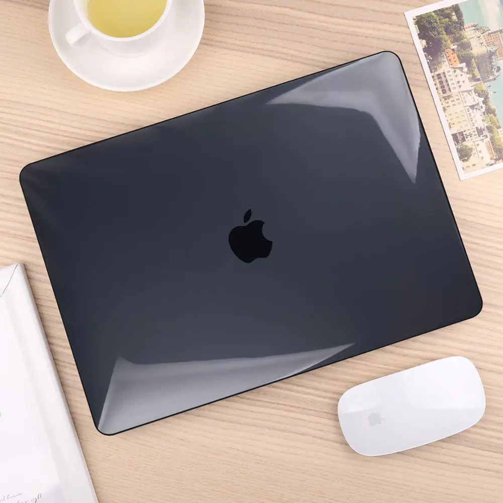 crystal black Для MacBook Pro Air retina 11 12 13 1" Кристальный и матовый чехол для ноутбука для Macbook Pro 13 15 16 Touch Bar A2159 A1989 A2141 - Цвет: crystal black