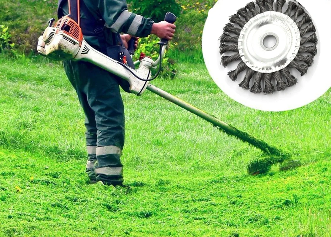 Садовая газонокосилка стальная проволока шлифовальный круг устойчивый к