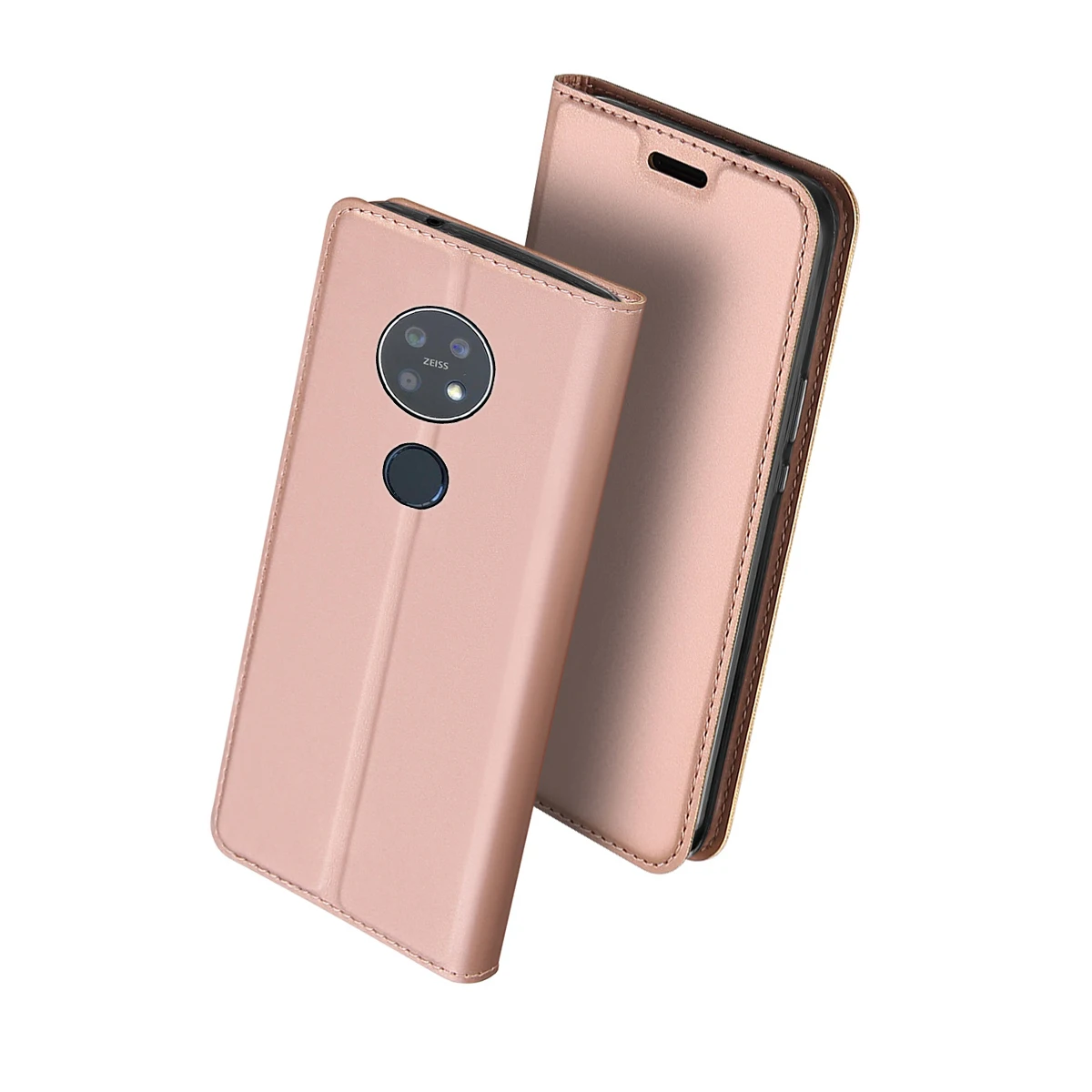 Роскошный кожаный чехол книжка с откидной крышкой для Nokia 7 2 тонкий защитный