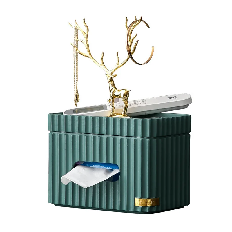 

Nordic style tissue box living room coffee table high-end light luxury suction box American table decoration