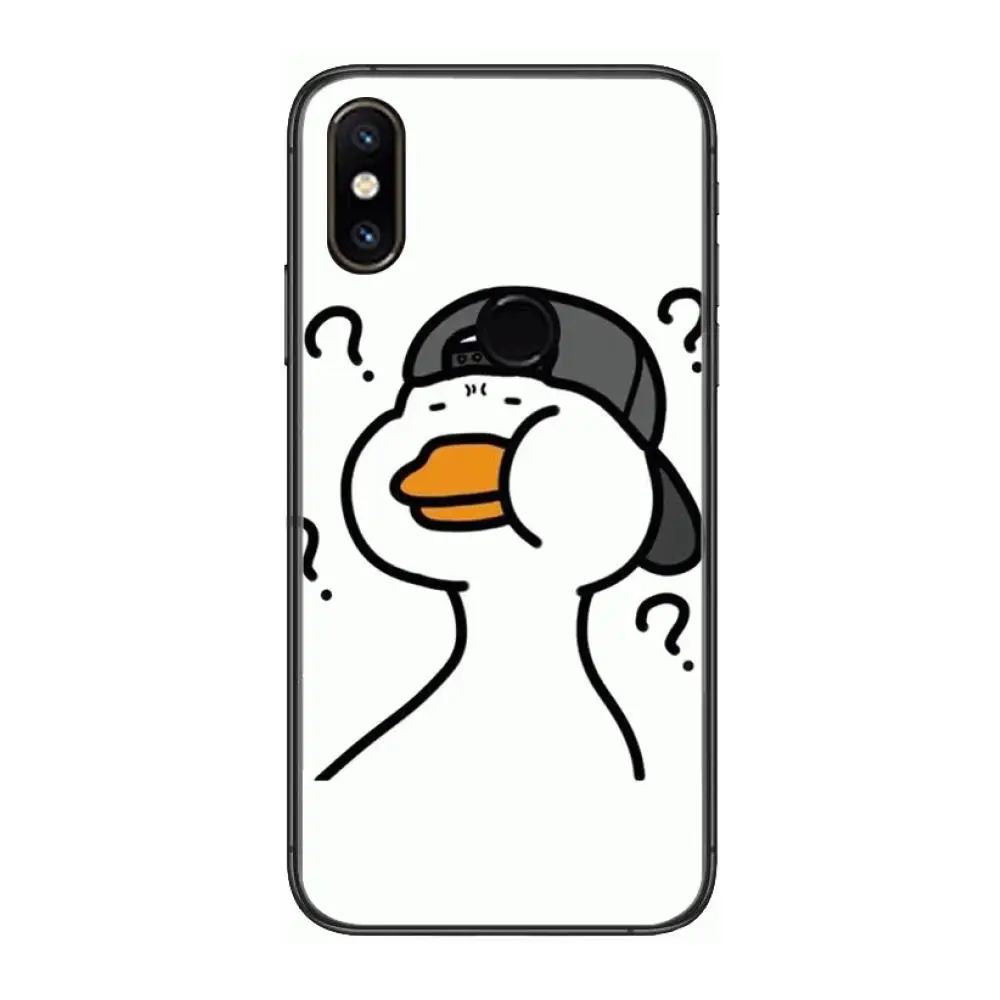 

Cartoons duck bear Phone Case For xiaomi M2 C3 X3 F2 Lite NFC 6 5 x Poco k30 Pro Anime Black Cover Silicone Back Pretty