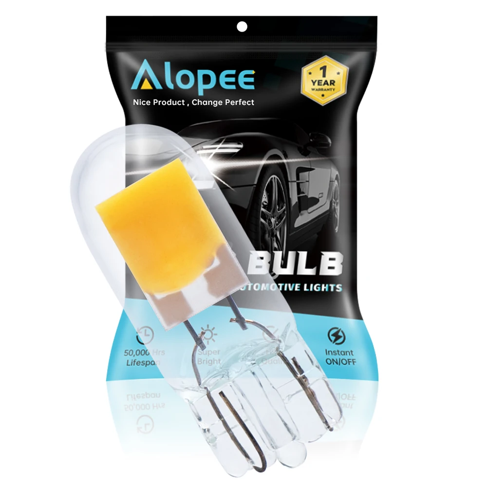 

T10 COB Light Source Warm White LED Bulbs Replacement for 194 W5W 168 501 Halogen Bulb Car Interior License Plate Lamp