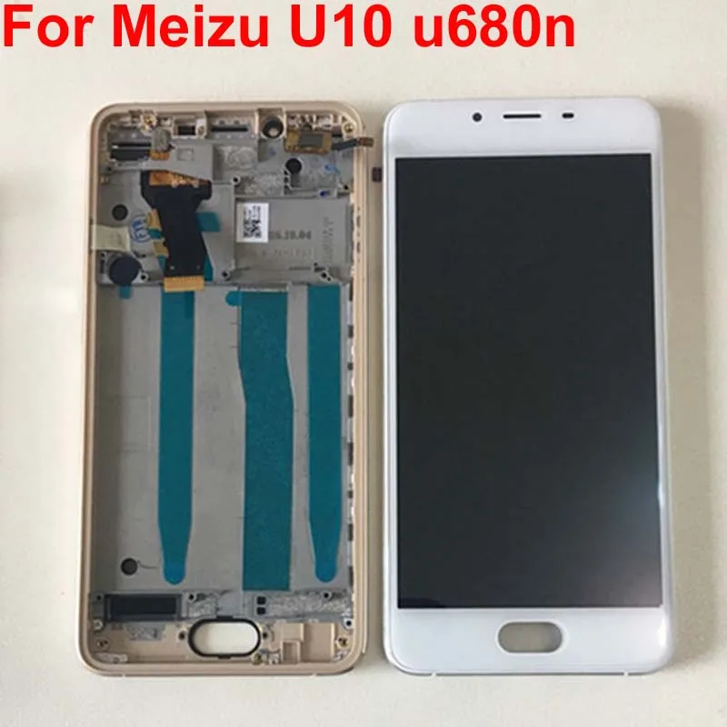 100% протестированный дигитайзер сенсорного экрана Meizu U10 + сменный ЖК дисплей для 5