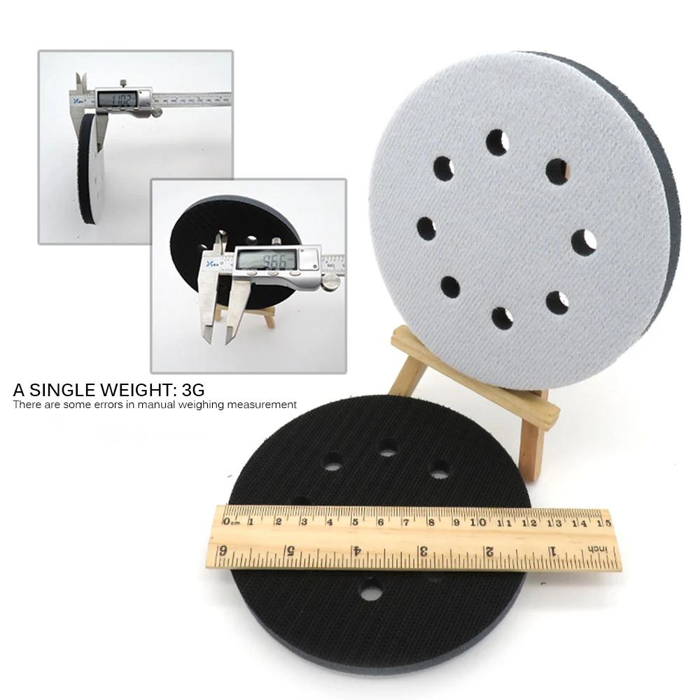 Мягкая губчатая интерфейсная Прокладка 5 дюймов с 8 отверстиями для шлифовальных