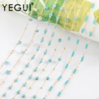 YEGUI C224, сделай сам, цепи, 18k с позолотой, медь, металл, цирконы, цепочки, бусы, подвески, ювелирные изделия делая, браслетов или бус своими руками, 1 млот