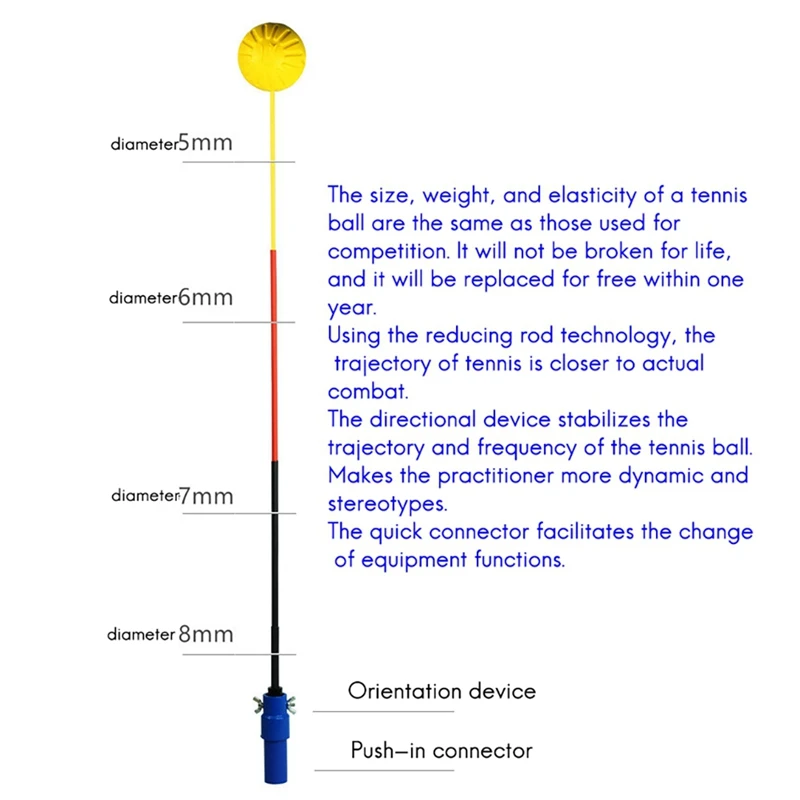 

Tennis Trainer Set Portable Rebound Single Play Tennis Equipment Practice Swing Automatic Sparring Training Aid Tool