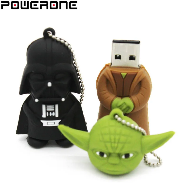 USB флеш накопитель POWERONE STAR WARS YODA darth vader BB 8 карта памяти робота 4 ГБ 16 32 64 ГБ|USB