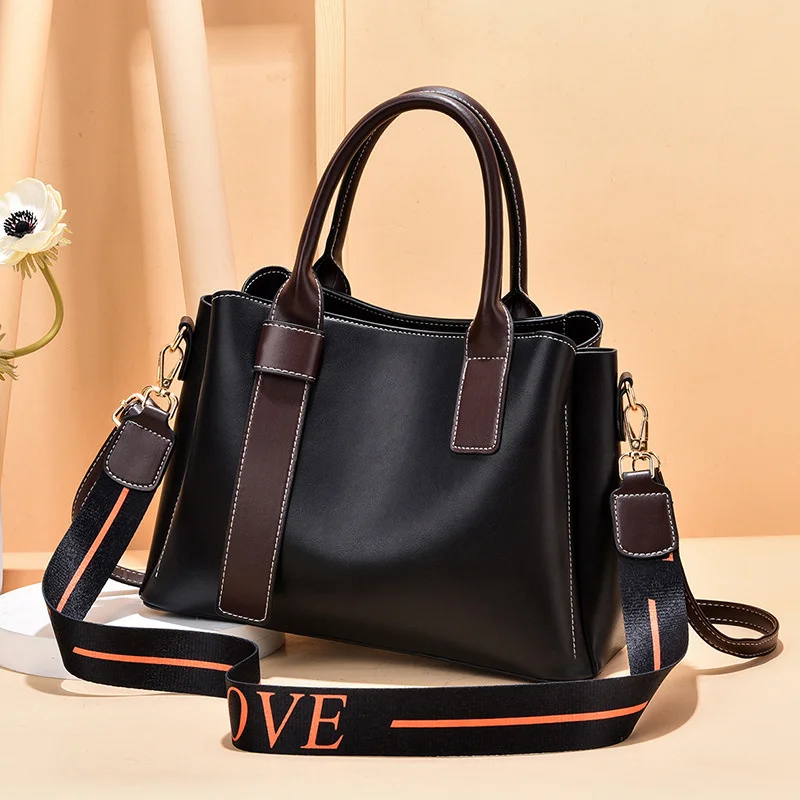 

Women's 2021 new fashion soft leather bucket trend single shoulder