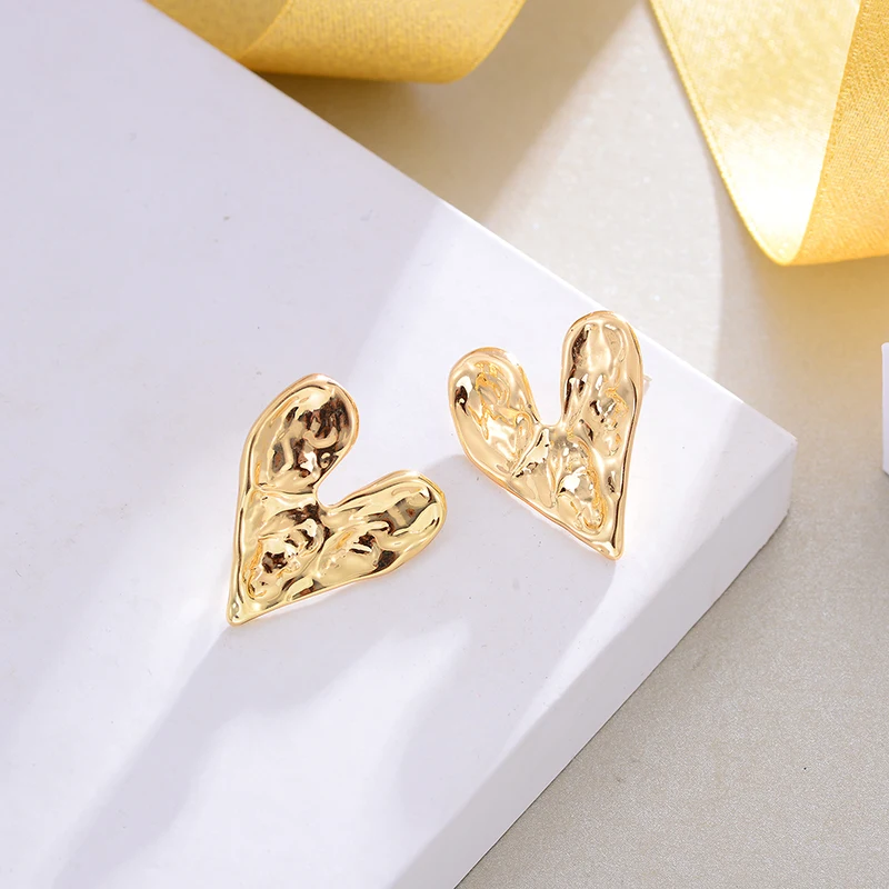 Shineland 2021 уникальные нестандартные простые металлические серьги-гвоздики в форме