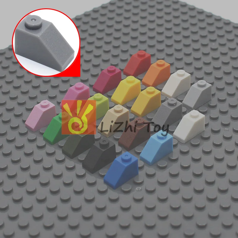 MOC склон кирпич 1*2 3040 DIY просвечивающие блочные кирпичи совместимые с сборными