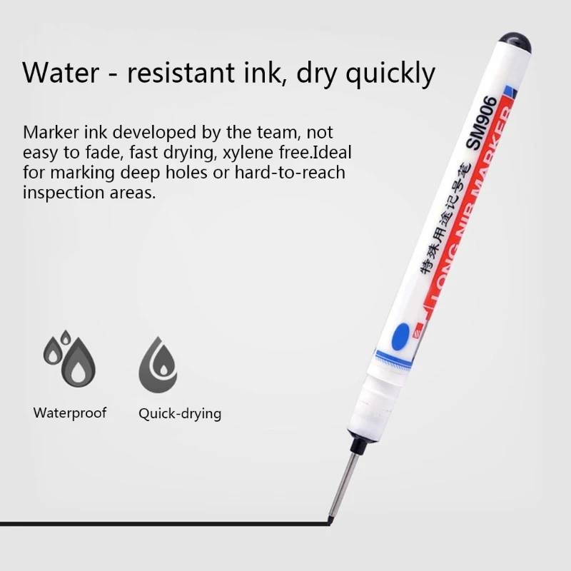 

Long Head Bathroom Woodworking Decoration Multi-purpose Deep Hole Marker Pens