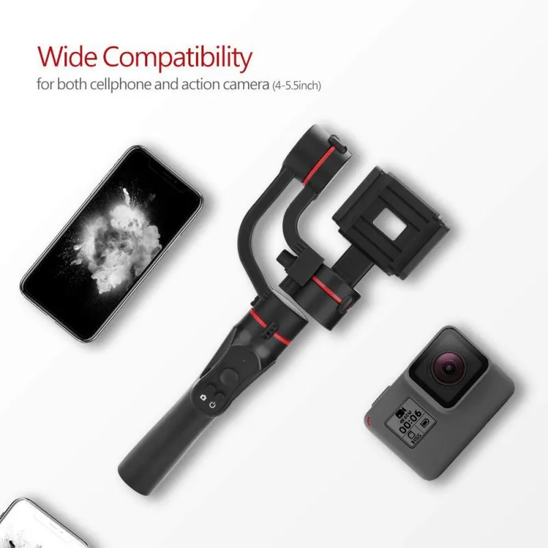 3 х осевой ручной шарнирный стабилизатор для камеры GoPro держатель смартфона