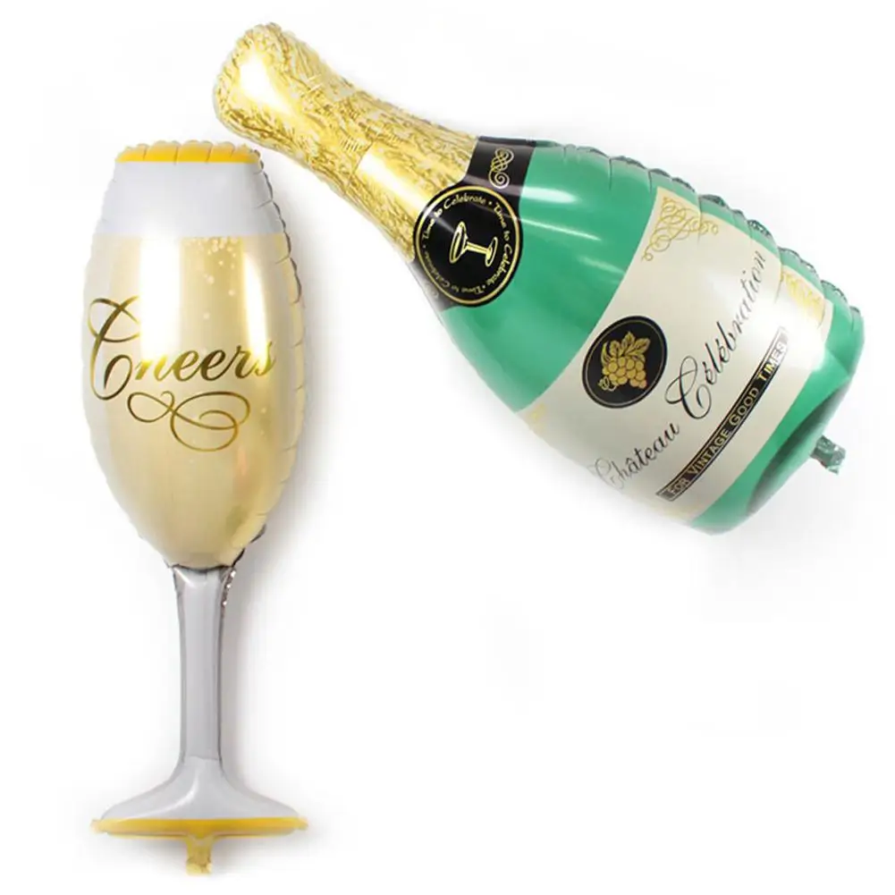 Бокал для вина шампанское кольцо с бриллиантами шарик из алюминиевой фольги