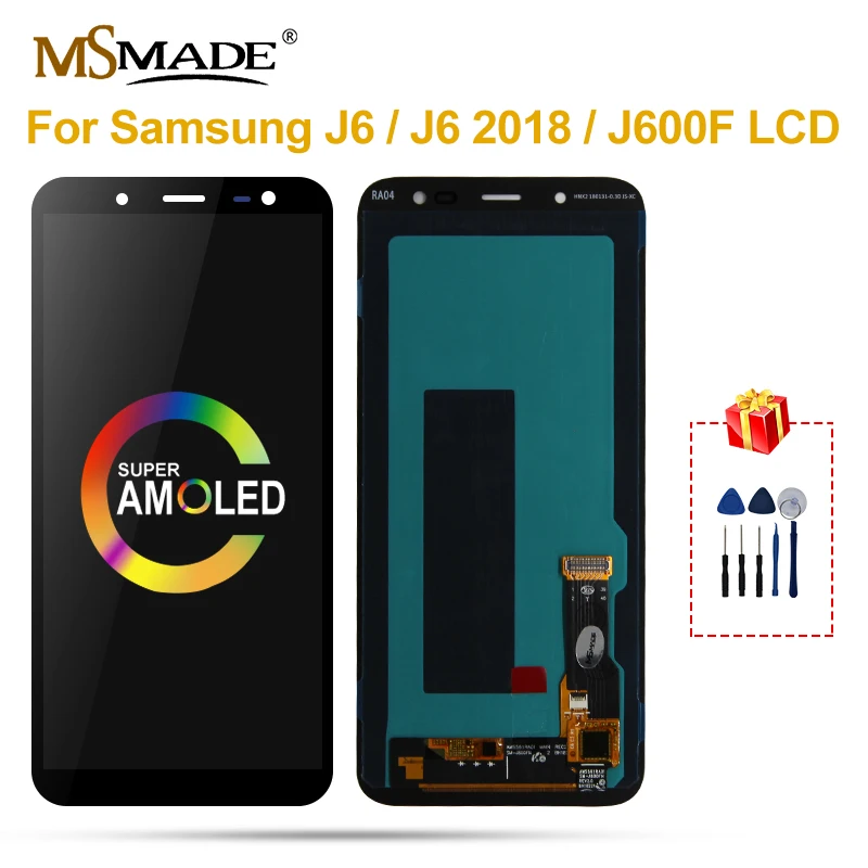 ЖК дисплей с тачскрином Super AMOLED для Samsung Galaxy J6 2018 J600 J600F J600Y запасные части J600G