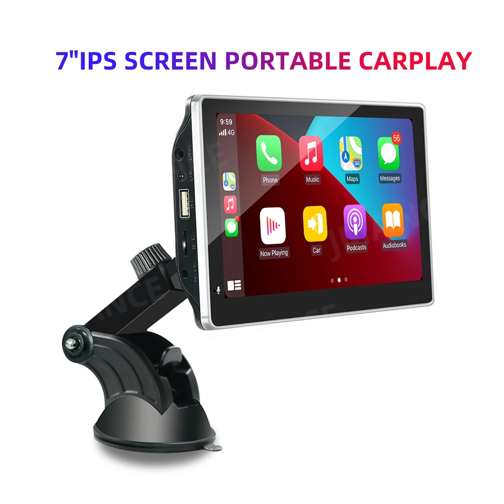 7 inch touch screen car portable wireless apple carplay tablet android radio multimedia bluetooth navigation hd1080 stereo linux free global shipping