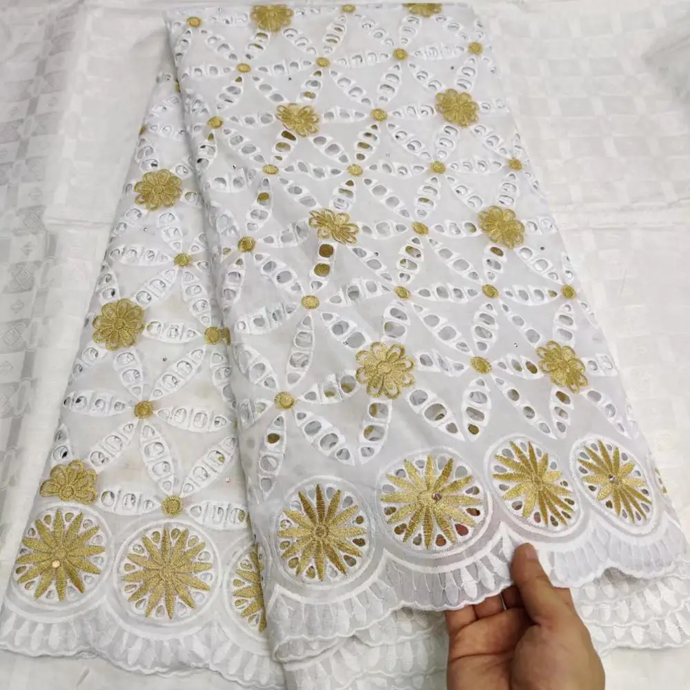 

Высококачественная нигерийская швейцарская вуаль кружева 100% хлопок нигерийская кружевная ткань африканская ткань для свадебного платья 5 ...