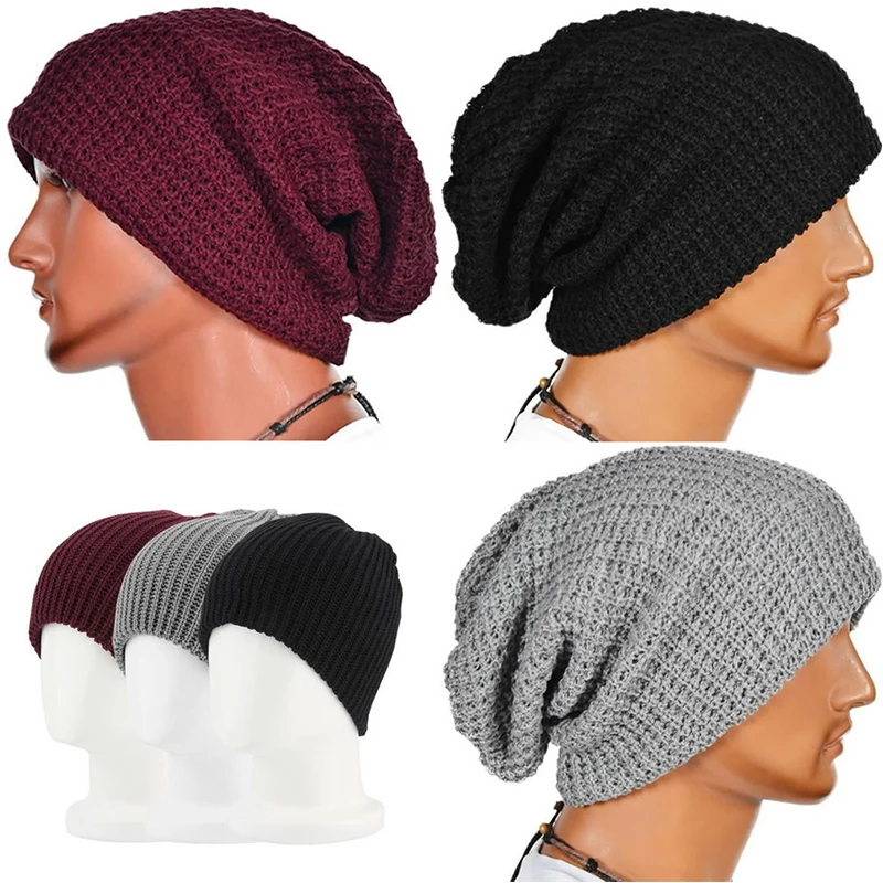 

Skullies Men Women Winter Hats Warm Soft Beanie winter accessories Baggy Cap Knitted Wool Crochet Ski Hat Unisex Beanie