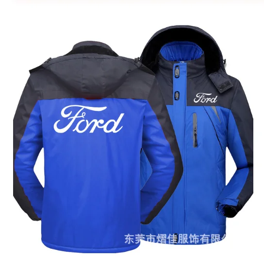 

NEW Parka Men for ford Windbreak Plus Velvet Thick Warm Windproof Fur Coats Male Military Hooded Anorak Jackets Men Overcoat