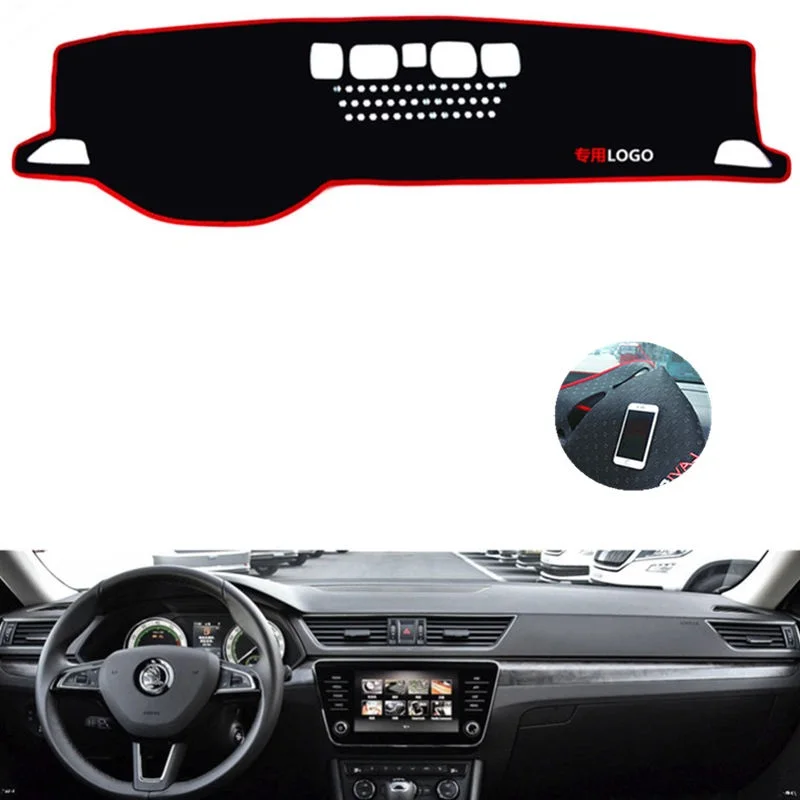 Для Skoda Superb 2016 2017 2018 2019 2020 левый и правый руль Нескользящие приборной панели