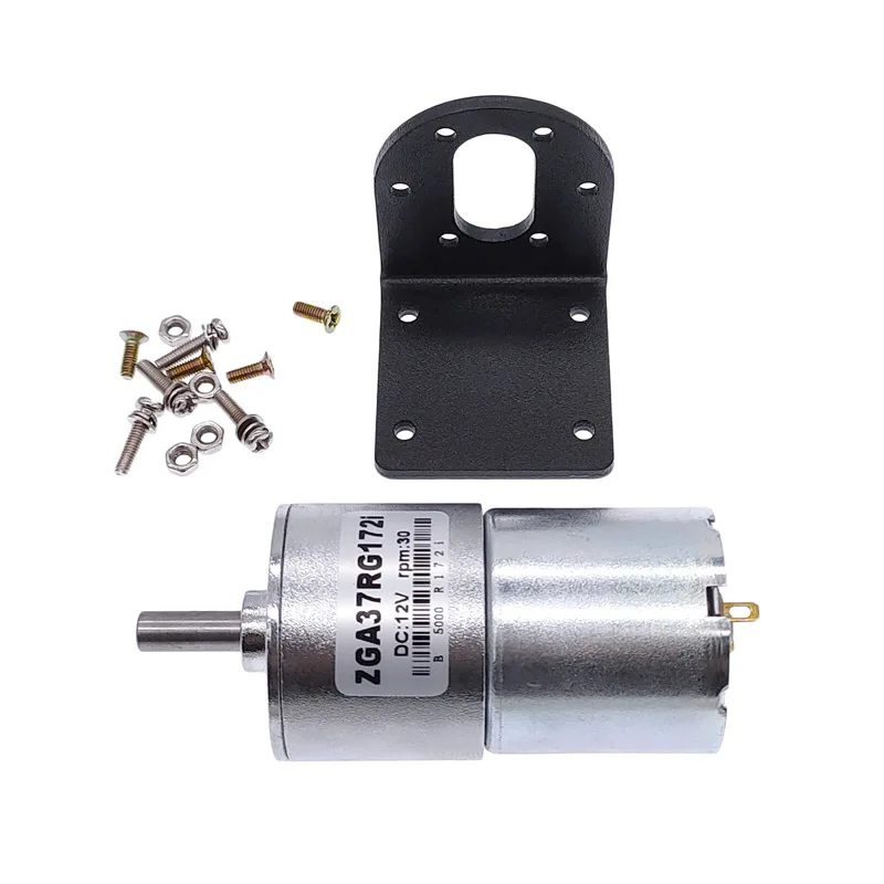 Suporte de Montagem Mais Motor da Engrenagem Ga37rg Alto Torque Elétrico 12v 24v dc com Suporte do Motor