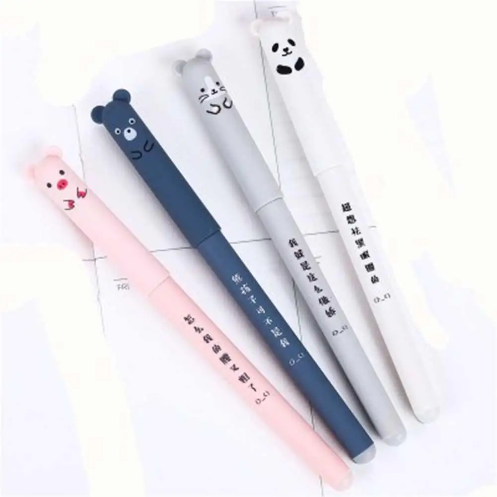 

[В наличии] 0,35 мм Милая мультяшная гелевая ручка с чернилами Шариковая ручка с синими чернилами студенческие ручки случайного цвета для сту...
