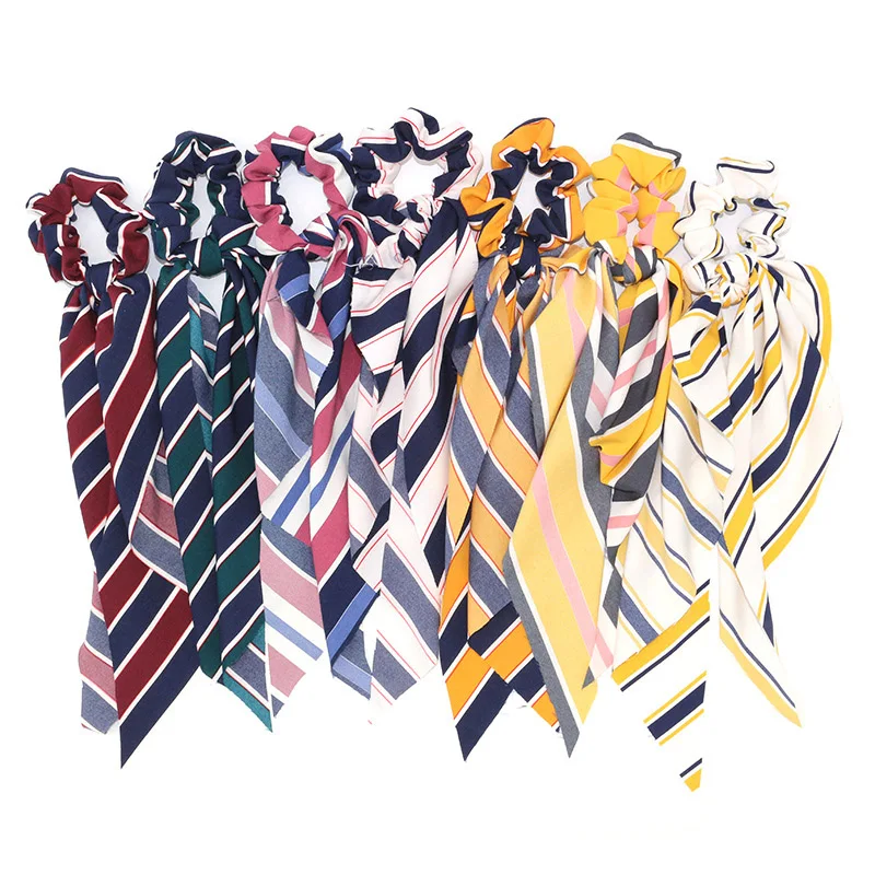 Резинка для волос женская с цветочным принтом модная эластичная заколка в