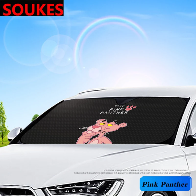Cartoon Eyes Car Windshield Sunshade Cover For Seat Leon Lbiza Skoda Octavia a5 A7 2 Rapid Kodiaq Hyundai Accent Solaris | Автомобили и
