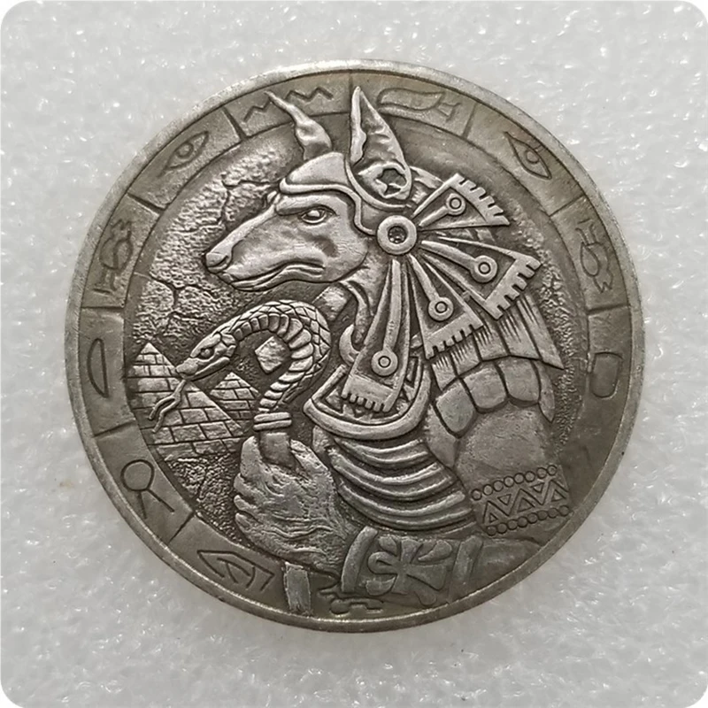 

American Wandering Commemorative Coin Wolf and Snake Pattern Crafts Coin Collection Home Decoration Collectible Souvenir Gifts
