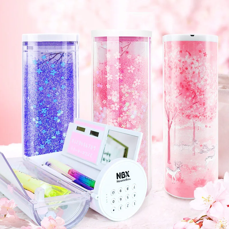 

Multifunctional Pencil Boxs Cute Password Pencil Case With Calculator For Kids Office School Supplies Stationery Storage