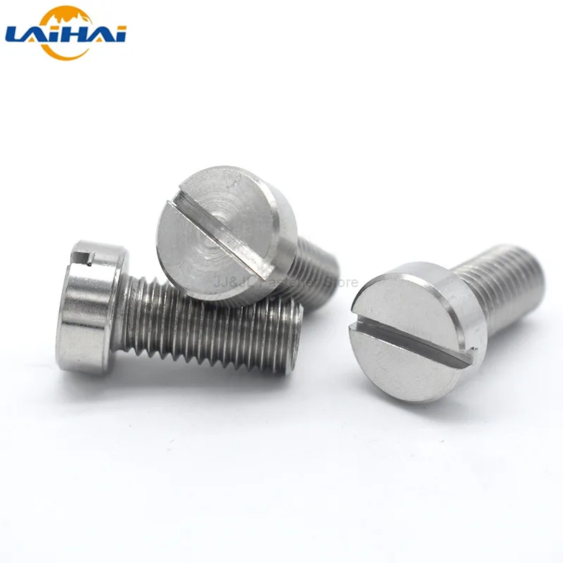 10/50pcs M1.6 M2 M2.5 M3 M4 M5 M6 304 A2-70 stainless steel GB65 Slotted Cap Head Slot Column Round Cheese Screw Bolt - купить по