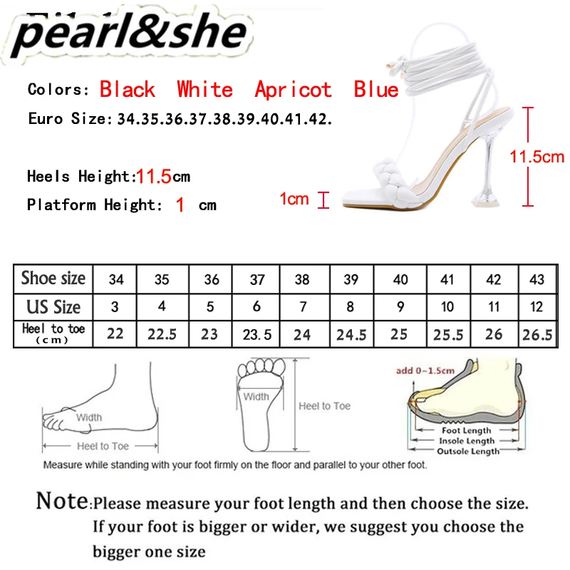 

pearl&she 2021 New Summer Fashion Design Weave Women Sandals Transparent Strange High heels Ladies Sandals Open Toe Shoes