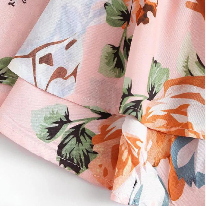 Комплект из двух предметов с цветочным принтом топ и штаны летний женский