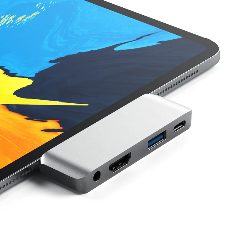 Otg Док станция Type C 4 в 1 7 для iPad Pro Macbook Surface Galaxy S9 переключатель на HDMI аудио 3 5 мм