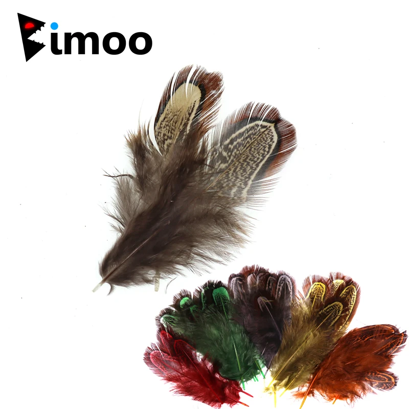 Bimoo 100 шт./упак. мушек куропатка перо cadis Fly Wings Soft Плюмаж мокрых мух морской тройные