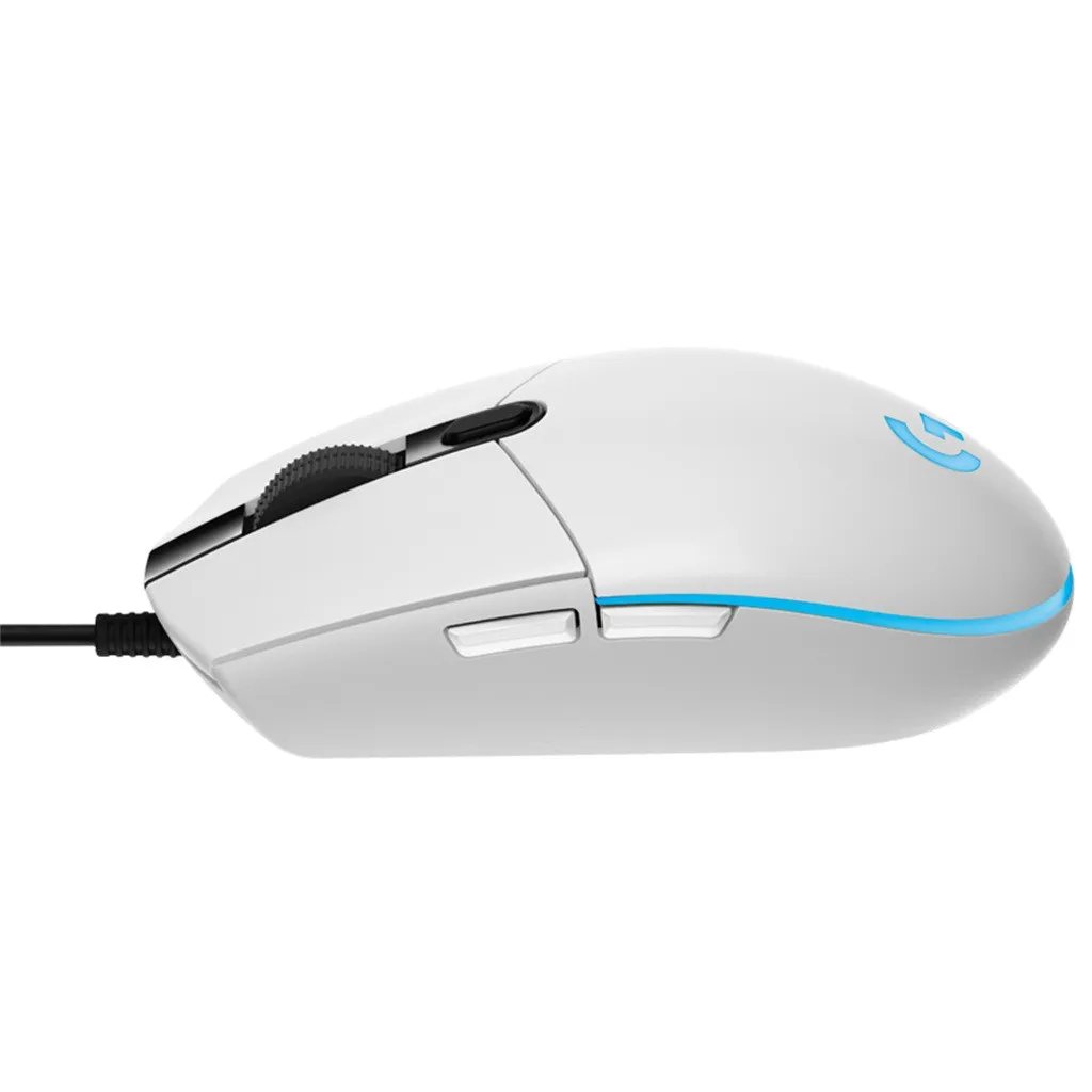 Проводная игровая оптика с usb-разъемом logitech G102, мышь с RGB подсветкой, игровая мышь Prodigy 8000 dpi, портативные мыши для геймеров, мыши с 6 клавишами