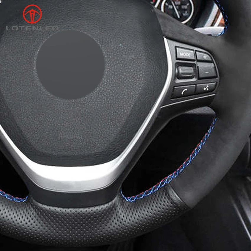 Черный замшевый чехол LQTENLEO из натуральной кожи для BMW F20 F21 F22 F23 118i 120i 125i 218i 228i 420i 430i