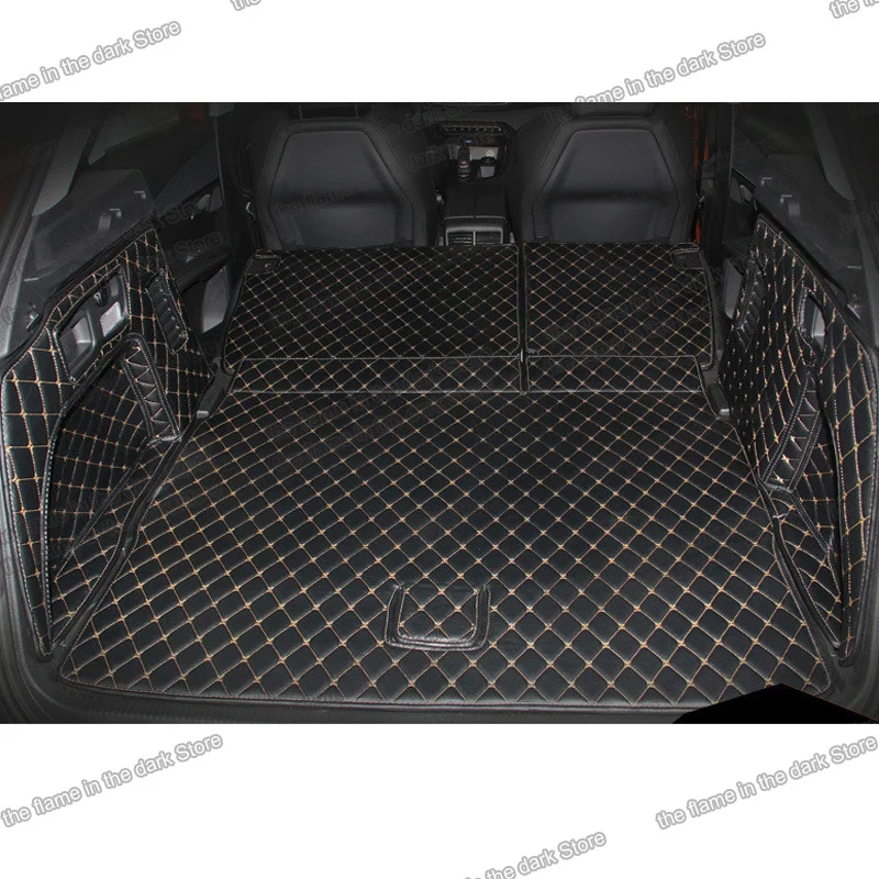 

leather Car Trunk Mat Cargo Liner for peugeot 3008 2017 2018 2019 2020 2021 rear boot cover interior accessories carpet seat