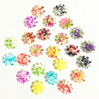 100pcs 8mm mix resin flowers decoration crafts flatback cabochon for scrapbooking kawaii cute diy accessories