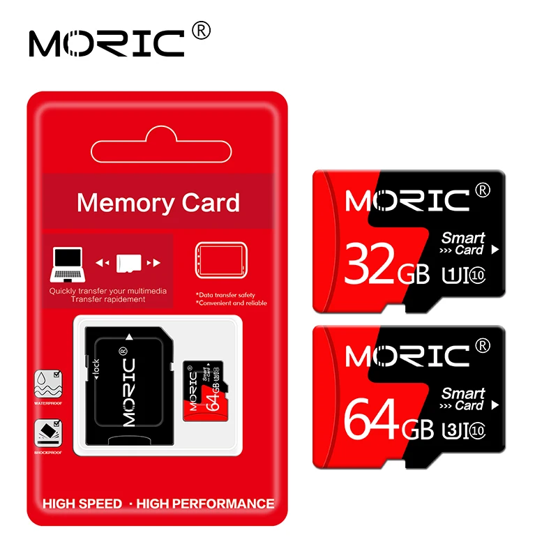 Moric Micro sd карта 32 Гб класс 10 8 16 памяти Мини TF 128 ГБ 65 с подарочным адаптером|Карты