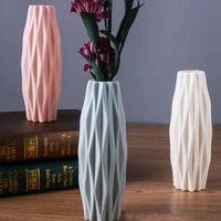 home flower vase decoration home plastic vase modern creative white imitation ceramic flower pot hydroponic home decoration