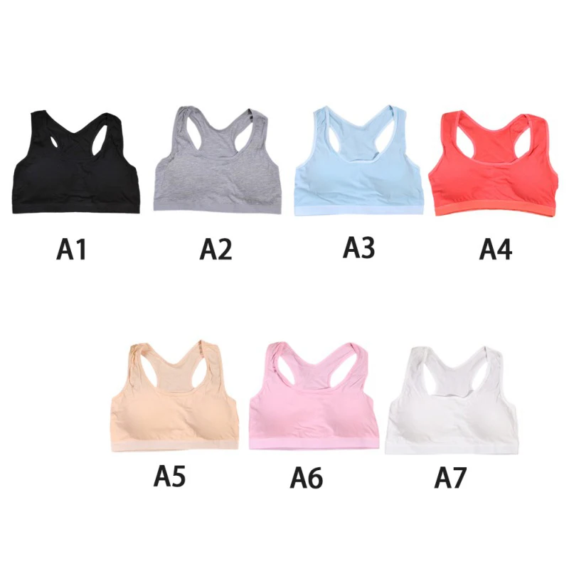 Хлопковое мягкое нижнее белье для девочек подростков бюстгальтеры спортивный